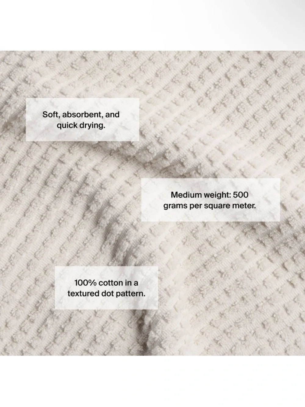 Parachute Terry Dot Hand Towels - Set of 2